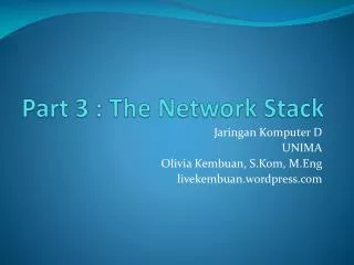 part 3 the network stack