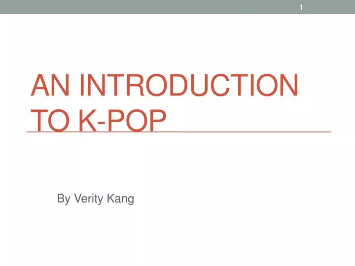 an introduction to k pop