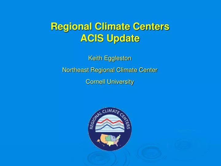 regional climate centers acis update