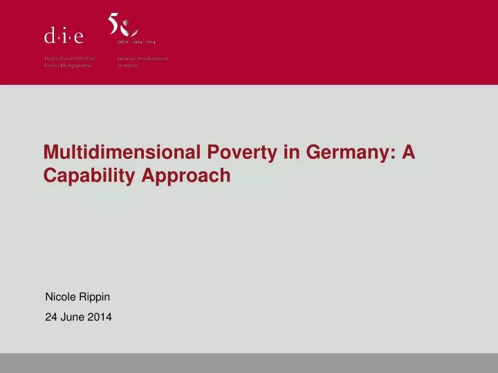 multidimensional poverty in germany a capability approach