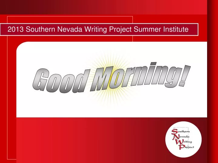 2013 southern nevada writing project summer institute
