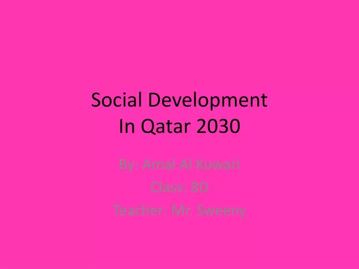 social development in qatar 2030