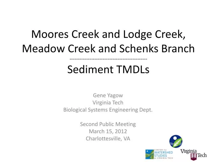 moores creek and lodge creek meadow creek and schenks branch sediment tmdls