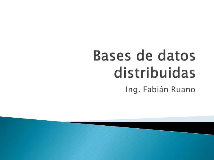 bases de datos distribuidas