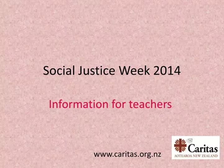social justice week 2014