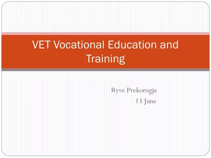 vet vocational education and training