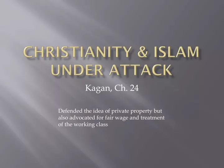 christianity islam under attack