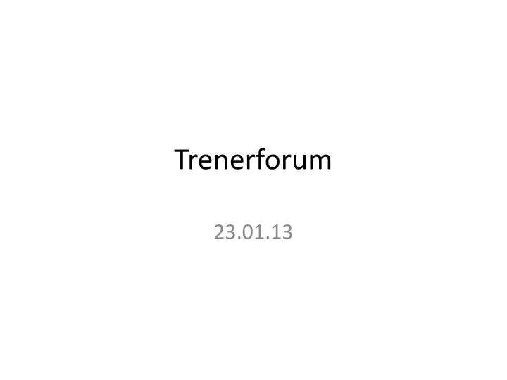 trenerforum