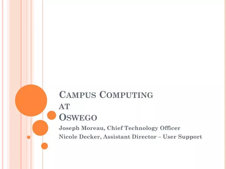 campus computing at oswego