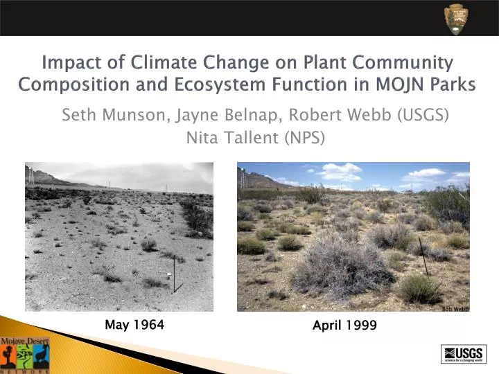 impact of climate change on plant community composition and ecosystem function in mojn parks