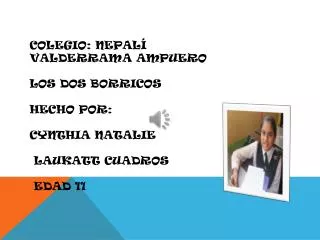 colegio nepal valderrama ampuero los dos borricos hecho por cynthia natalie laukatt cuadros edad 11