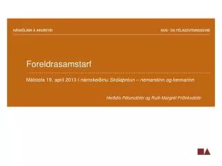 foreldrasamstarf