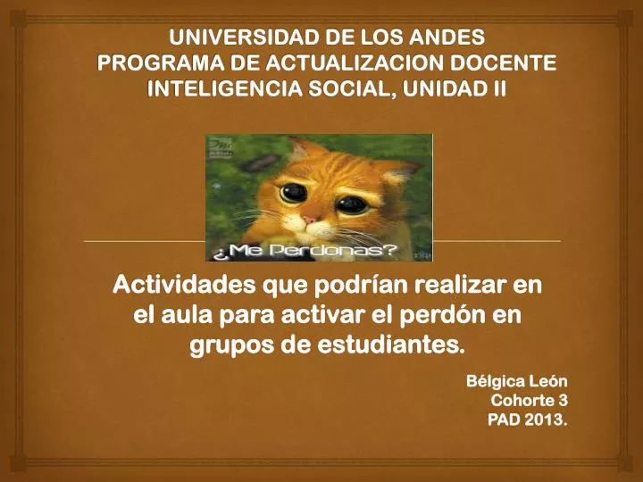 universidad de los andes programa de actualizacion docente inteligencia social unidad ii