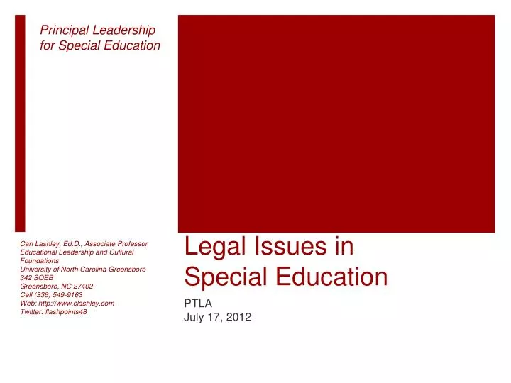 legal issues in special education