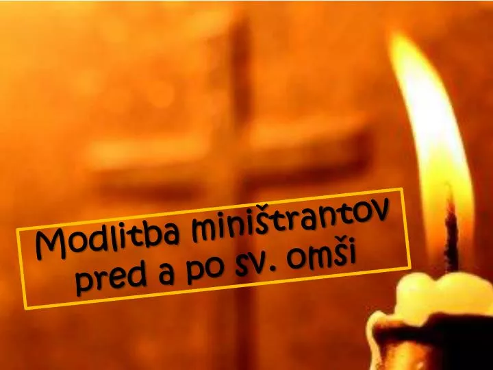 modlitba mini trantov pred a po sv om i