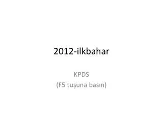 2012 ilkbahar