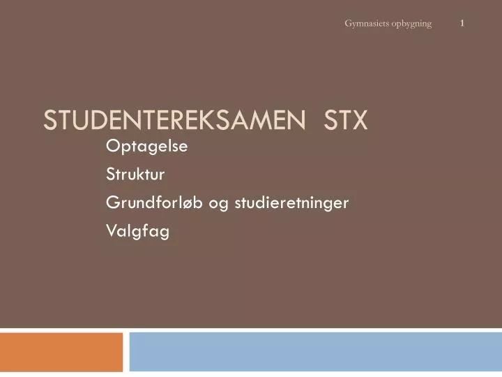 studentereksamen stx