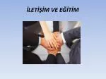 İLETİŞİM VE EĞİTİM - slide 1