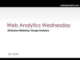 web analytics wednesday