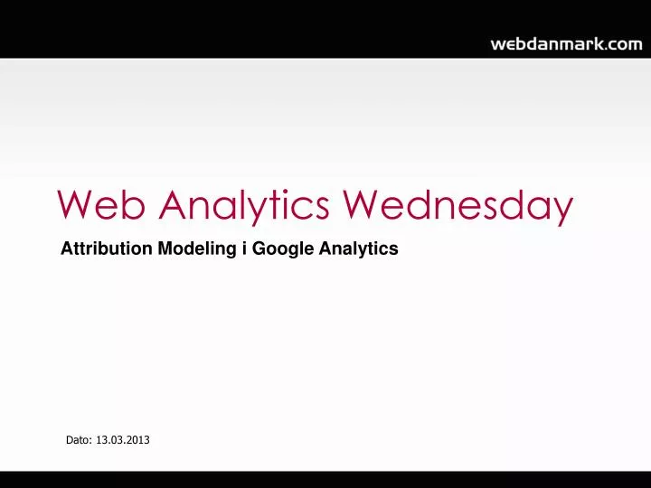 web analytics wednesday