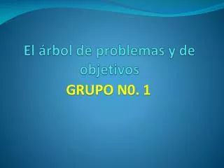 el rbol de problemas y de objetivos