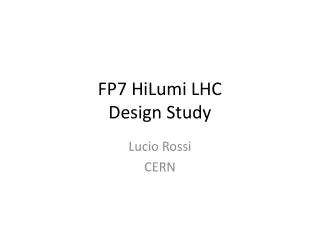 FP7 HiLumi LHC Design Study