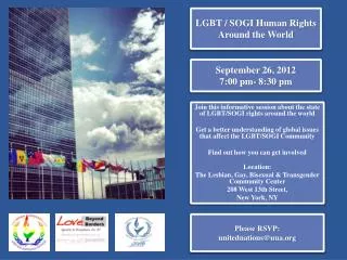 LGBT / SOGI Human Rights Around the World