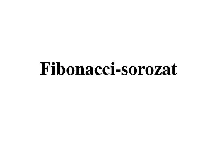 fibonacci sorozat