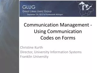 Communication Management - Using Communication Codes on Forms