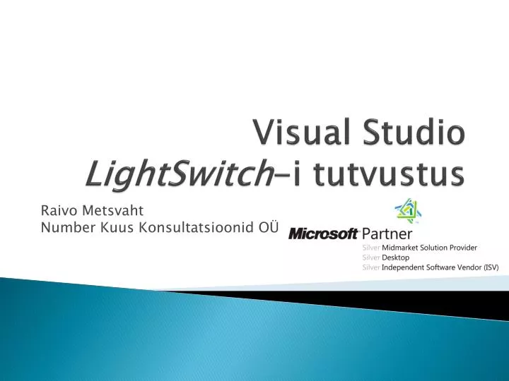 visual studio lightswitch i tutvustus