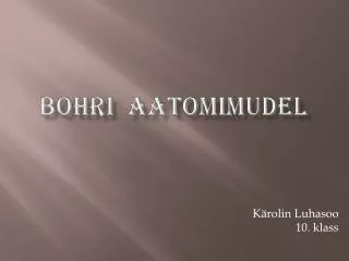 BOHRI AATOMIMUDEL