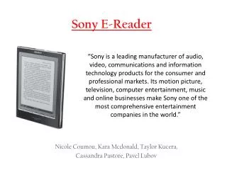 Sony E-Reader
