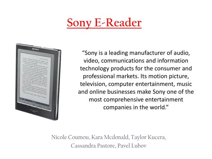 sony e reader