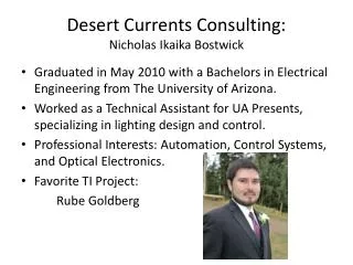 Desert Currents Consulting: Nicholas Ikaika Bostwick