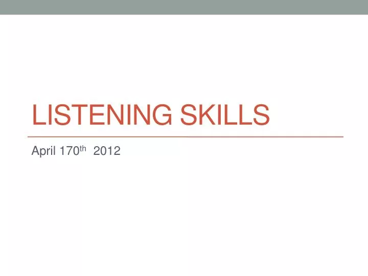 listening skills