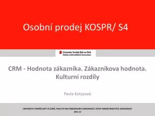 osobn prodej kospr s4