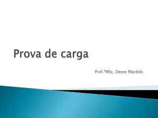 prova de carga