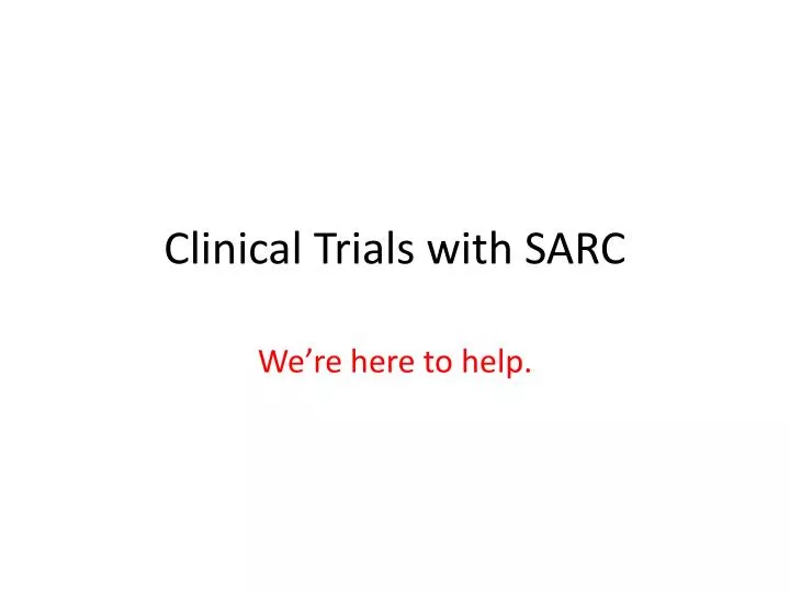 clinical trials with sarc