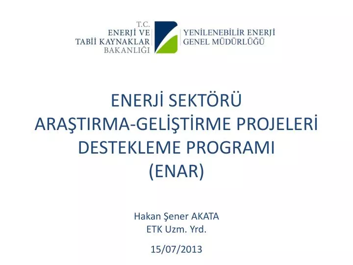 enerj sekt r ara tirma gel t rme projeler destekleme programi enar