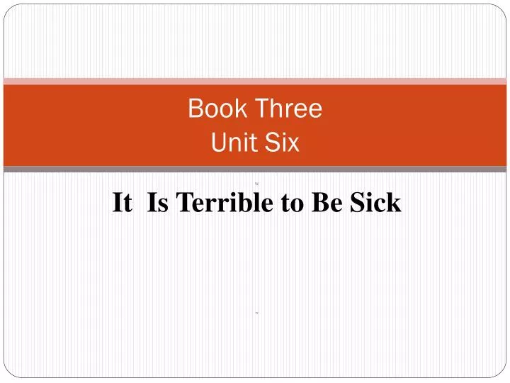 book three unit six