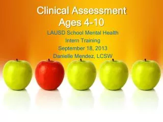 Clinical Assessment Ages 4-10