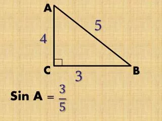 Sin A =