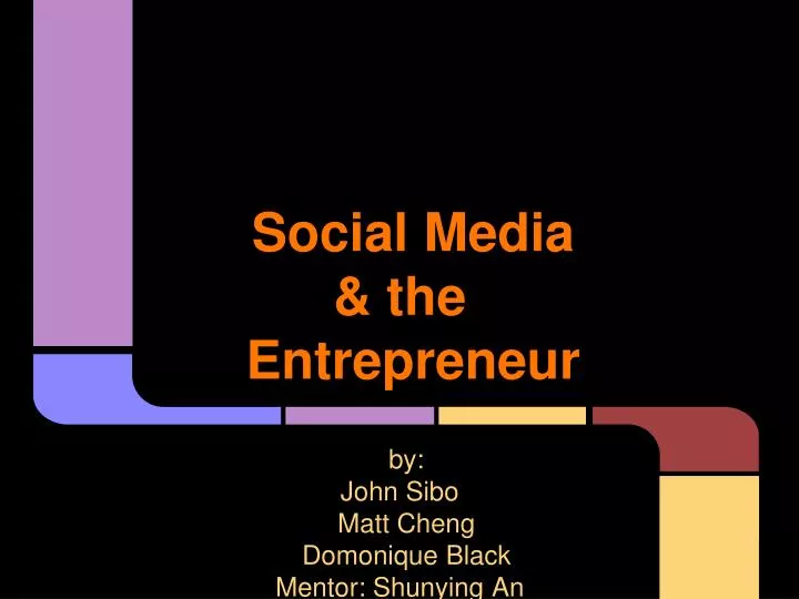 social media the entrepreneur