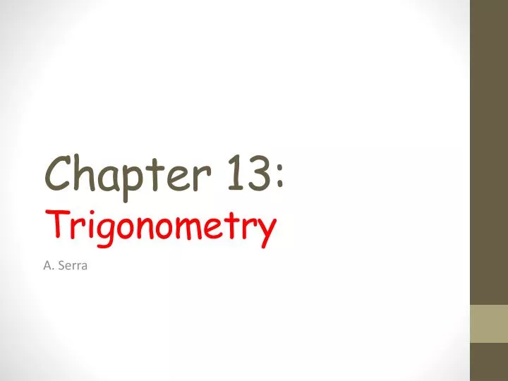 chapter 13 trigonometry