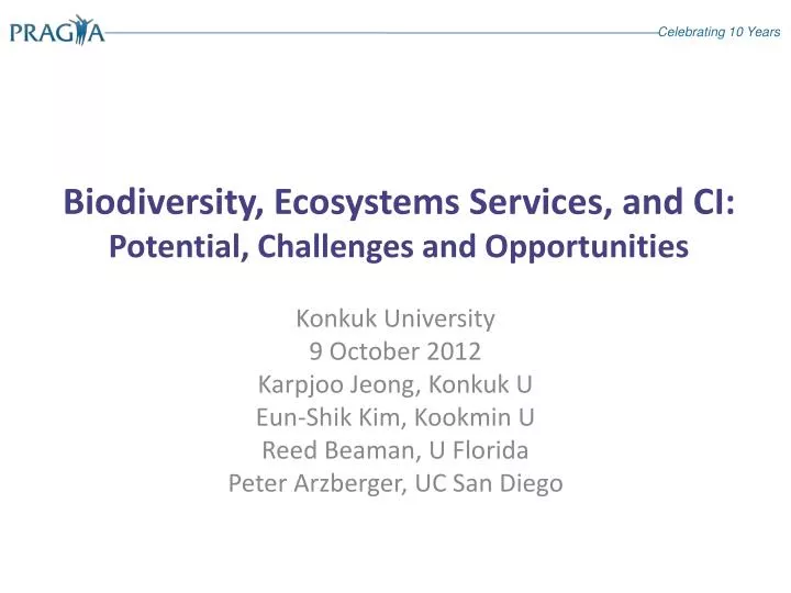 biodiversity ecosystems services and ci potential challenges and opportunities