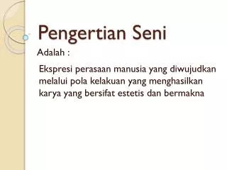 pengertian seni