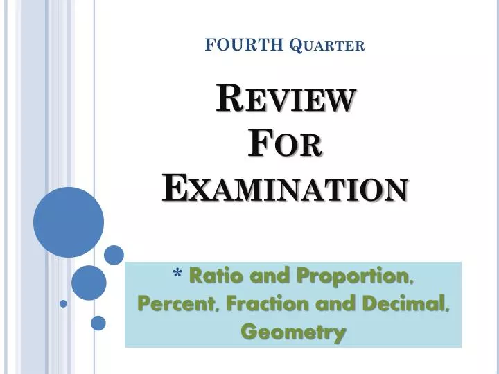 fourth quarter review for examination