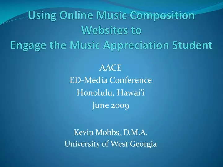 using online music composition websites to engage the music appreciation student