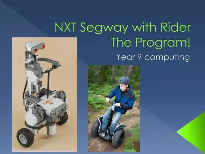 nxt segway with rider the program