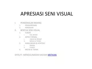 apresiasi seni visual